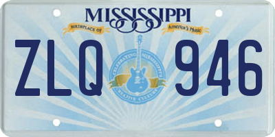 MS license plate ZLQ946