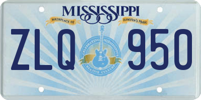 MS license plate ZLQ950