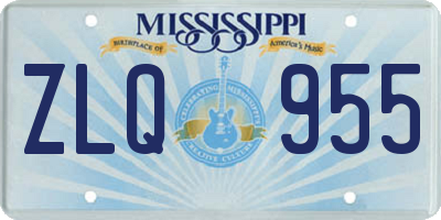 MS license plate ZLQ955