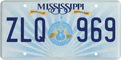 MS license plate ZLQ969