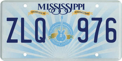 MS license plate ZLQ976