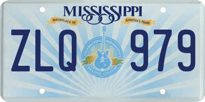 MS license plate ZLQ979