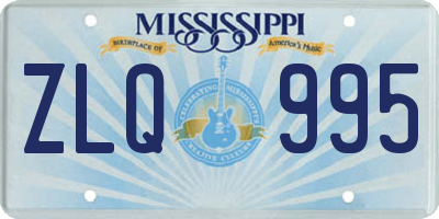 MS license plate ZLQ995