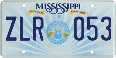 MS license plate ZLR053