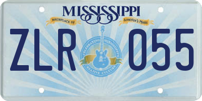 MS license plate ZLR055
