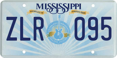 MS license plate ZLR095