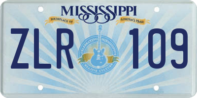 MS license plate ZLR109
