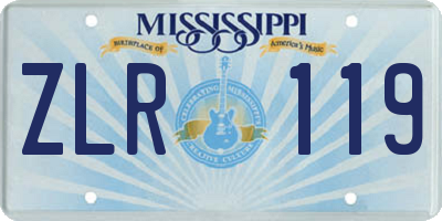 MS license plate ZLR119