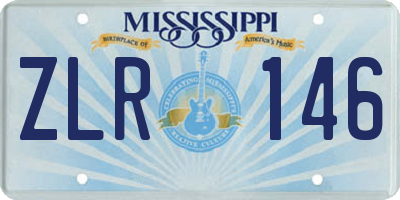 MS license plate ZLR146