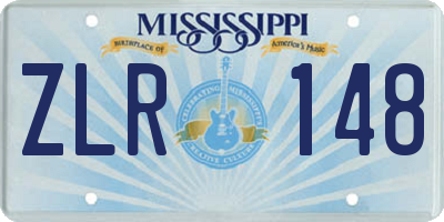 MS license plate ZLR148