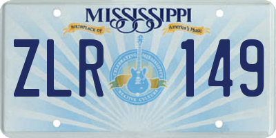 MS license plate ZLR149