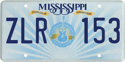 MS license plate ZLR153