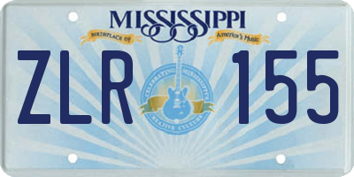 MS license plate ZLR155