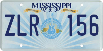 MS license plate ZLR156