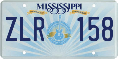 MS license plate ZLR158