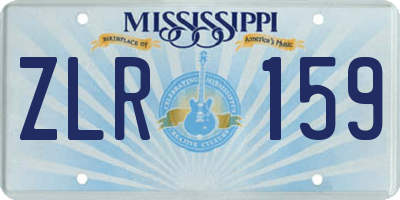 MS license plate ZLR159