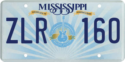 MS license plate ZLR160