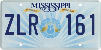 MS license plate ZLR161