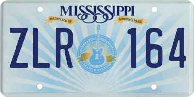 MS license plate ZLR164