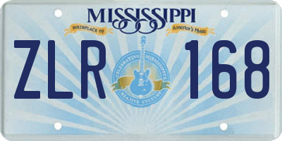 MS license plate ZLR168