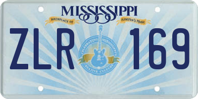 MS license plate ZLR169