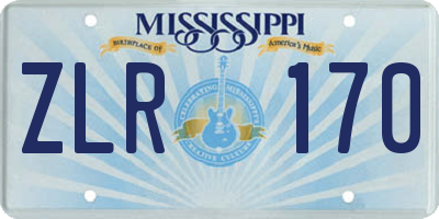 MS license plate ZLR170