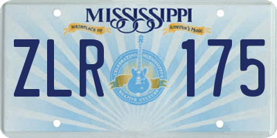 MS license plate ZLR175