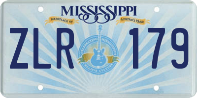 MS license plate ZLR179