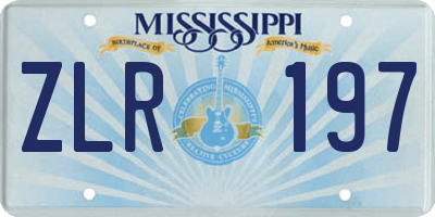 MS license plate ZLR197