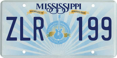 MS license plate ZLR199