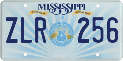 MS license plate ZLR256