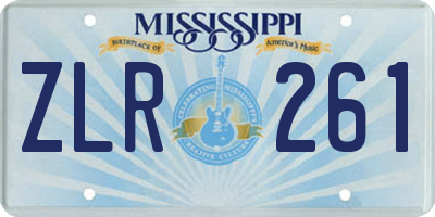 MS license plate ZLR261