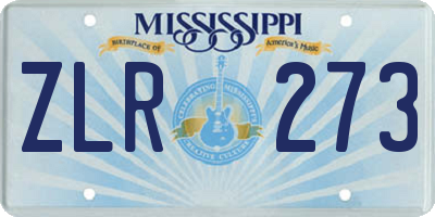 MS license plate ZLR273