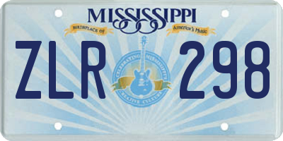 MS license plate ZLR298
