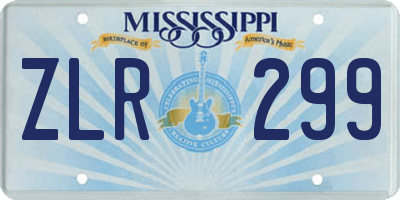 MS license plate ZLR299