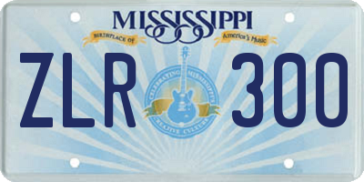 MS license plate ZLR300
