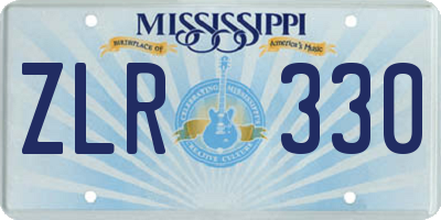 MS license plate ZLR330