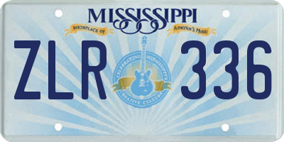 MS license plate ZLR336