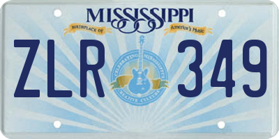 MS license plate ZLR349