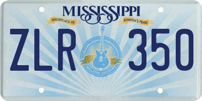 MS license plate ZLR350