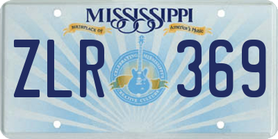 MS license plate ZLR369
