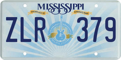 MS license plate ZLR379