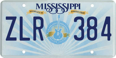 MS license plate ZLR384