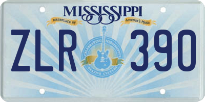 MS license plate ZLR390