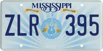 MS license plate ZLR395