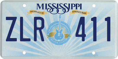 MS license plate ZLR411