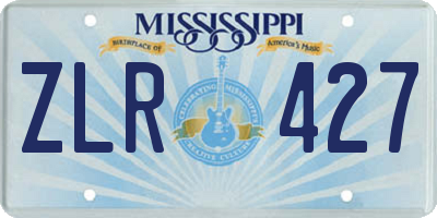 MS license plate ZLR427