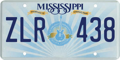 MS license plate ZLR438