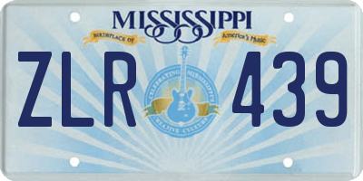 MS license plate ZLR439