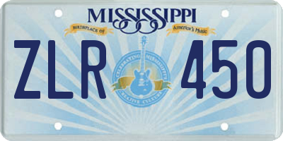 MS license plate ZLR450